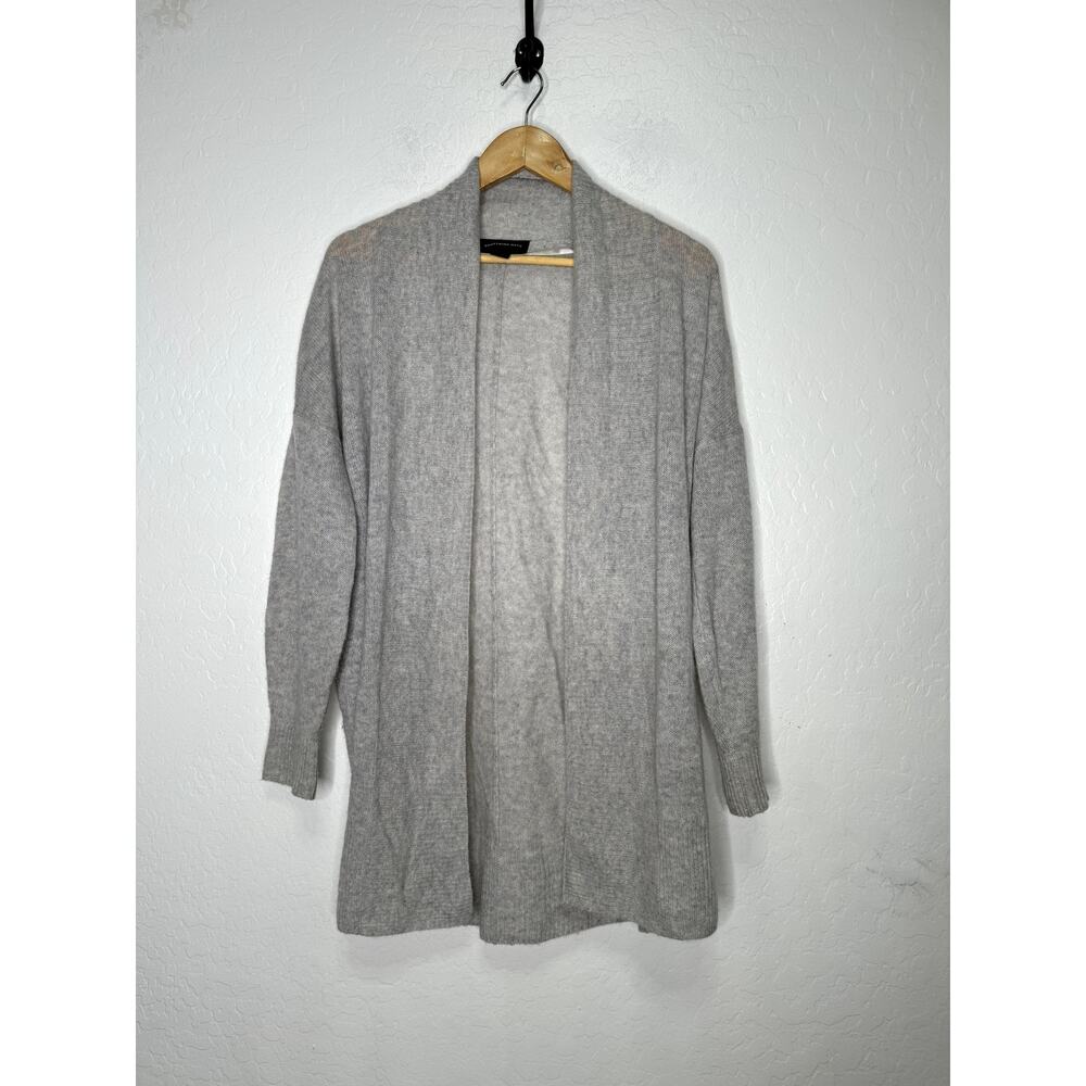 Something Navy Womens XXS Cashmere Long Cardigan Sweater Light Thin Layer
